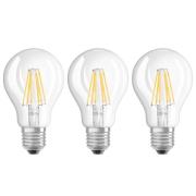 OSRAM LED-filamentlampa E27 6W, varmvit, 3-pack