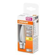 OSRAM kronljuslampa B22d 2,5W 2.700K matt