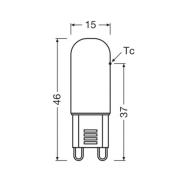 OSRAM LED-lampa stiftsockel G9 1,8 W klar 2 700 K