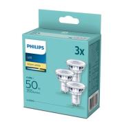 Philips LED-reflektor GU10 4,6 W 2 700 K, 3-pack