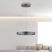 LED-hänglampa PURE E-Clipse, mystic grey, Ø 70 cm, CCT