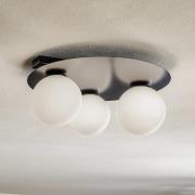 SIGMA Taklampa Firn, rund, 3 lampor, svart