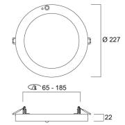 Sylvania Start LED-downlight inbyggd/ytmont. PIR