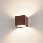 SLV Sitra Cube LED-vägglampa för utomhusbruk, rost