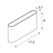 SLV Oval utomhusvägglampa upp/ned CCT 17,5 cm vit