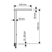 LED-bordslampa MAULjuvis, vit, 120 cm, dimbar, klämfäste