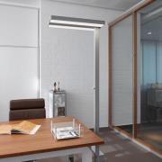 LED-golvlampa MAULjuvis, silver, 196 cm, dimbar sockel