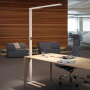 LED-golvlampa MAULsirius, vit, CCT, dimbar, sockel