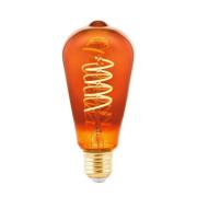 EGLO LED-lampa ST64 E27 4W 2 000 K filament koppar