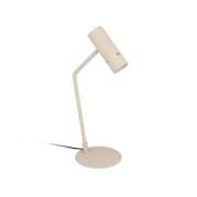 EGLO LED-bordslampa Caminia, höjd 48,5 cm, sandfärgad, stål