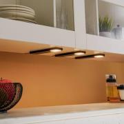 Lindby Amaryll LED-bänklampa, set om 3, svart