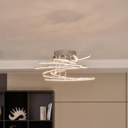 Lindby Flakira LED-taklampa, 10 lampor, krom