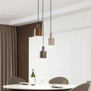 Lindby hänglampa Ovelia, brun/kaffe/beige, 3 lampor, E27