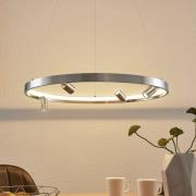 Lucande Paliva LED-hänglampa, 64 cm nickel