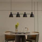 Lucande Servan hänglampa, svart, 4 lampor