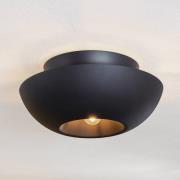 Lucande taklampa Kellina, Ø 48 cm, svart, metall