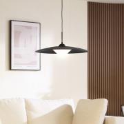 Lucande LED-hänglampa Foco, svart, metall, Ø 50 cm