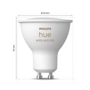 Philips Hue White & Colour Ambiance LED-reflektor GU10 4,2 W