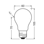 OSRAM LED-lampa matt E27 2,2W 4000K 470lm dimbar