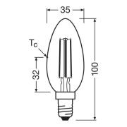 OSRAM LED-ljuskälla E14 2,2W 2700K 470lm 2-pack