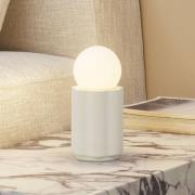 Lindby bordslampa Nielson, beige, skärmhöjd 8,5 cm, gips