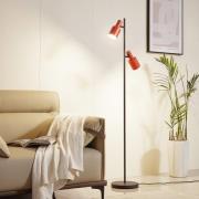 Lindby golvlampa Ovelia, orange/svart, metall, E27