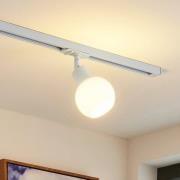 Lindby Linaro strömskenestrålkastare, E14, vit, Ø 10 cm, 1-fas