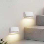 Lindby LED-utomhusvägglampa Appeso, bredd 16 cm, 2-pack