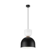 Lamkur Lighting Clementine hänglampa, svart/vit, 1 lampa, E27