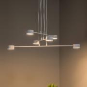 EMIBIG LIGHTING Hänglampa Modus 6, stål, 6 lampor, GX 53, vit