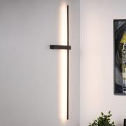 Lucide LED-vägglampa Segin, höjd 90 cm, 10W, svart, aluminium