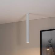 EMIBIG LIGHTING Takspotlight Tecno 1XL, stål, GU10, höjd 60 cm, vit