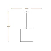 LEDVANCE Cylinder hänglampa, 1 lampa, brun, wellpapp