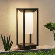 Lucande LED-solcellslampa Eliel, 34 cm, antracit, IP54