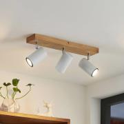 Lindby Maniva takspotlight, 44 cm, 3 lampor, vit, GU10