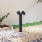 Lindby sockellampa Othil, 2 lampor, 50 cm, antracit, metall