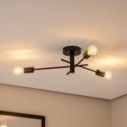 Argon Taklampa Garos, svart, stål, 3 lampor