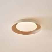Lindby LED-taklampa Florie, beige, metall, Ø 40 cm