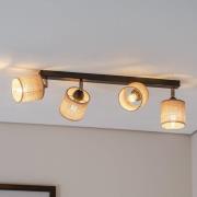 Luminex Takspotlight Adeline Juteskärmar 4 lampor lång