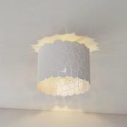 Lindby Aralena taklampa, vit, metall, Ø 26 cm