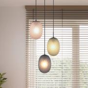 Trio Lighting Facette hänglampa, flerfärgad, Ø 43 cm, 3 lampor, glas