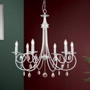 ORION 6 ljuskällor Silverfärgad takkrona VIOLETTA