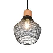 Reality Leuchten Valeria pendellampa med gallerskärm, Ø 18 cm