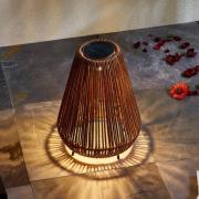 Lindby LED-solcellslampa Amaria, rotting, mörk, Ø 27 cm