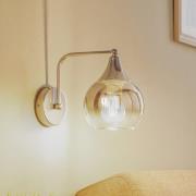 Eko-Light Vägglampa Monte i glas, 1 lampa, silver
