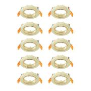 Prios takinbyggnadslampa Fibur, guld, zink, Ø 8,2 cm, 10 st