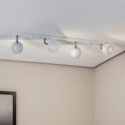 SOLLUX LIGHTING Takspotlight Flame, vit, 4 lampor lång