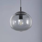 TK Lighting Vibe pendellampa, grafitgrått-transparent glas, Ø 25 cm