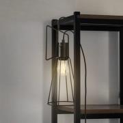 Lindby bordslampa Tharion, svart, metall, Ø 15,4 cm