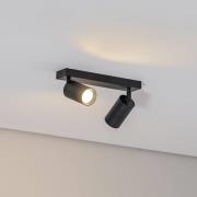 Argon Takspotlight Sado, svart, stål, justerbar, 2 lampor